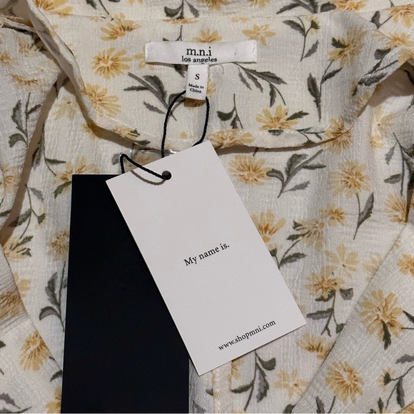 NWT M.N.I. Daisy Print One Button Oversized Blazer Jacket Women's S Small - Picture 2 of 8